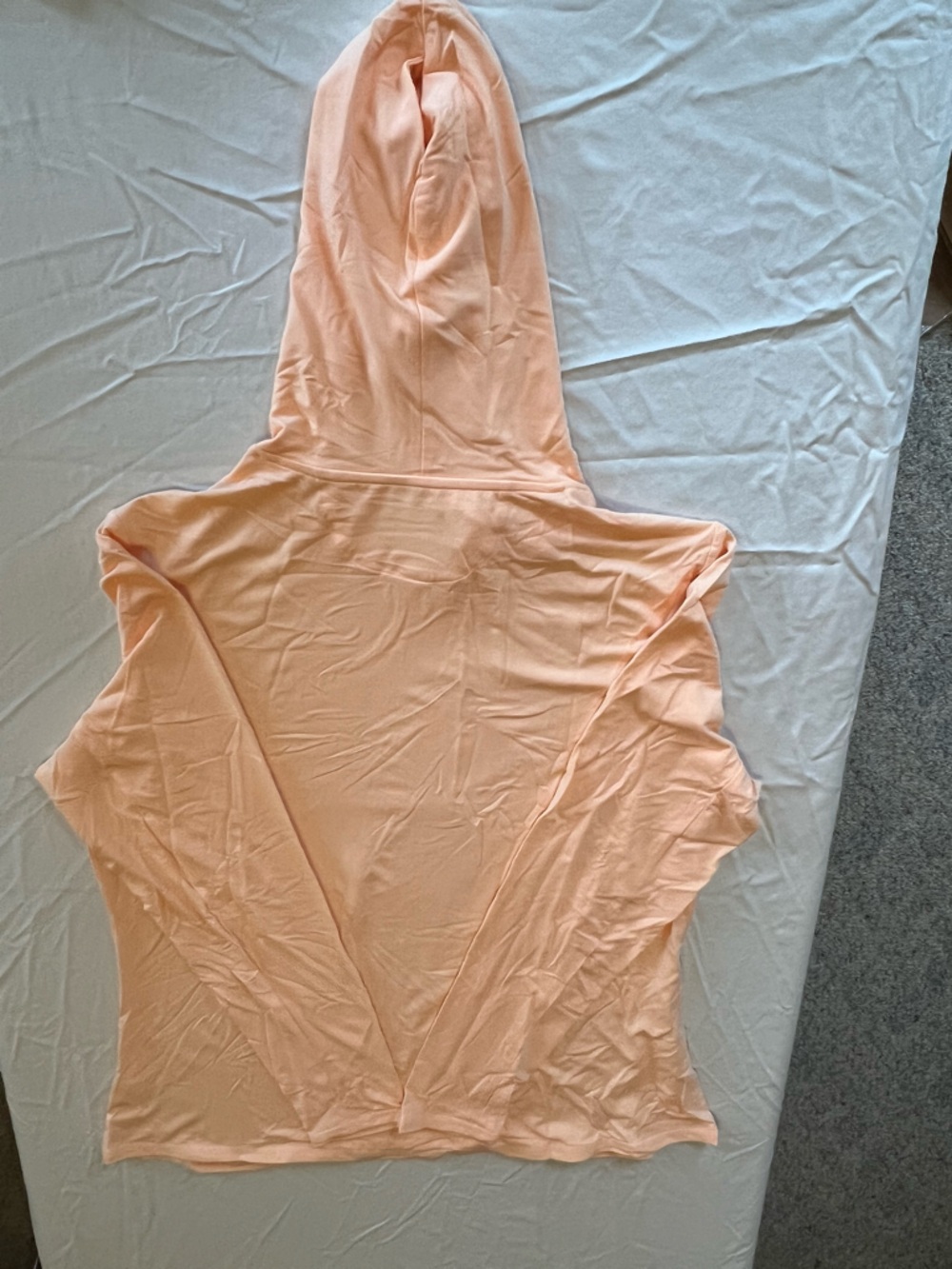 Adair XL Peach lightweight hooded pullover with ponytail hole in hood NWT